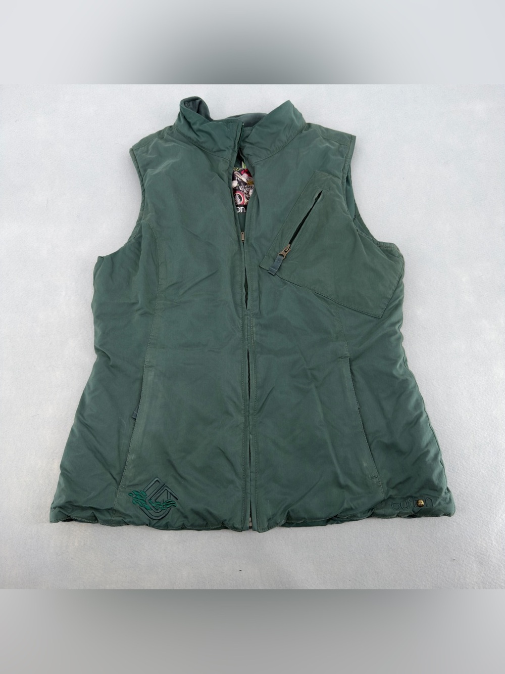 Burton Green Full Zip Vest Medium